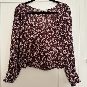 Abercrombie & Fitch Long Sleeve Floral Blouse